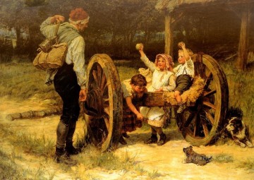 陽気な一日です 田舎の家族 フレデリック・E・モーガン Oil Paintings
